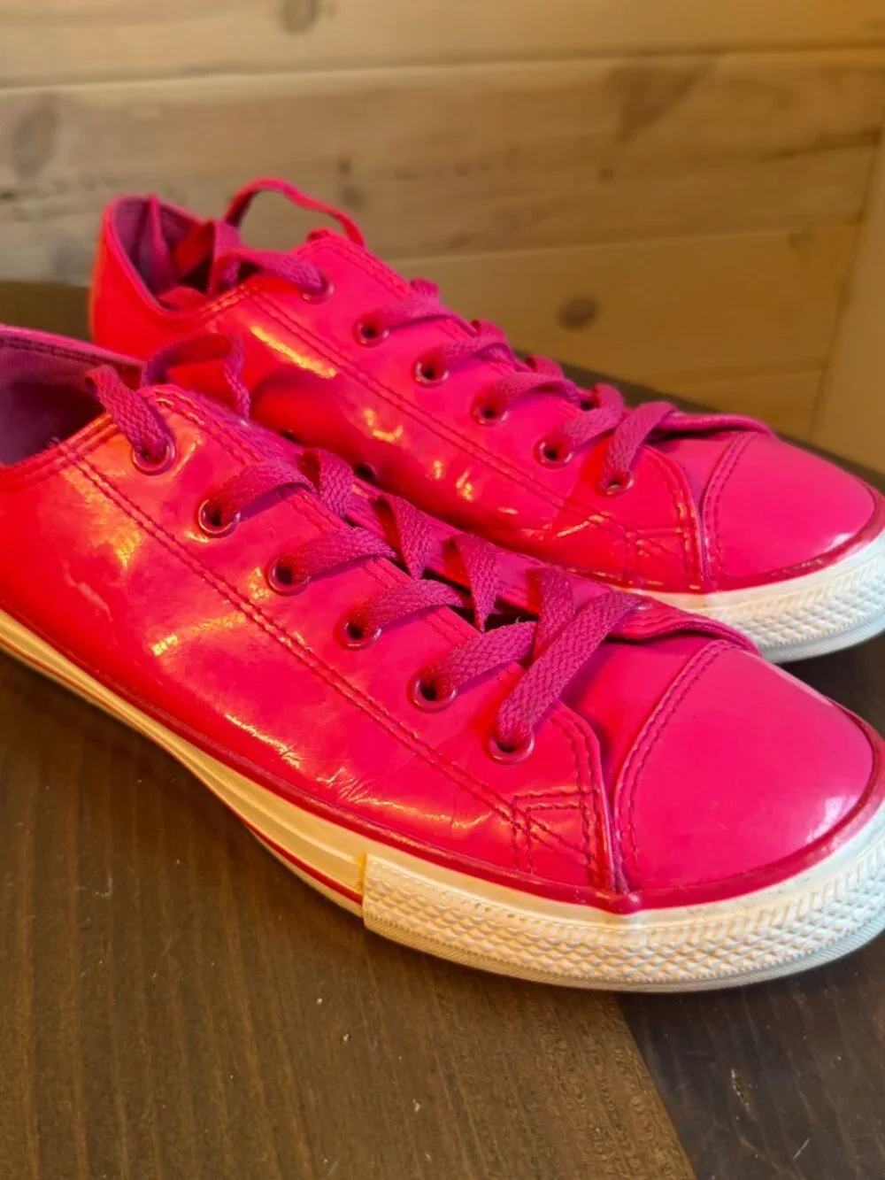 Converse All Star Girls Hot Pink Synthetic 662321C Sneaker Size 5
